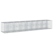 Letto rialzato in gabbione 2 pz Argento 340 x 60 x 55 cm CFW1139364