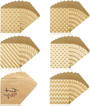 60 sacchetti di carta marrone - 6 disegni - 13 x 18 cm - per compleanni dei bambini e regali