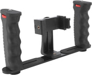Supporto per Videocamere - Regolabile - Stabilizzatore per Smartphone - Maniglia per Vlogging - Rotazione 360 Gradi - Presa Antiscivolo - Stabilizzatore per Videocamere
