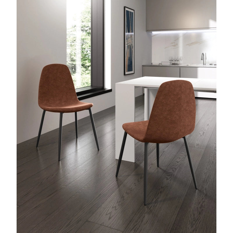 Sedia in similpelle Brigitte 44cm X 50cm H 84cm Stones