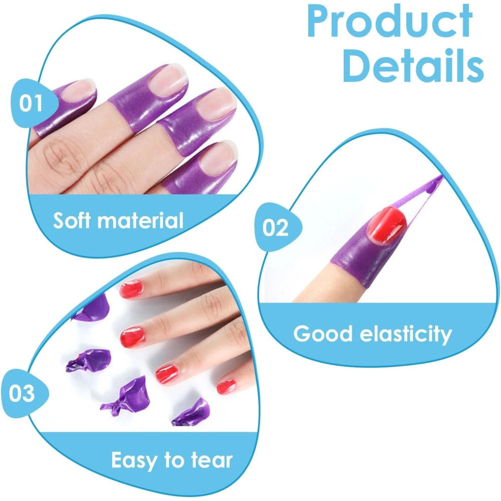 Trade Shop - Stencil Per Smalto Unghie 30pz Adesivo Protezione Per Dita A Forma Di U Nail Art -