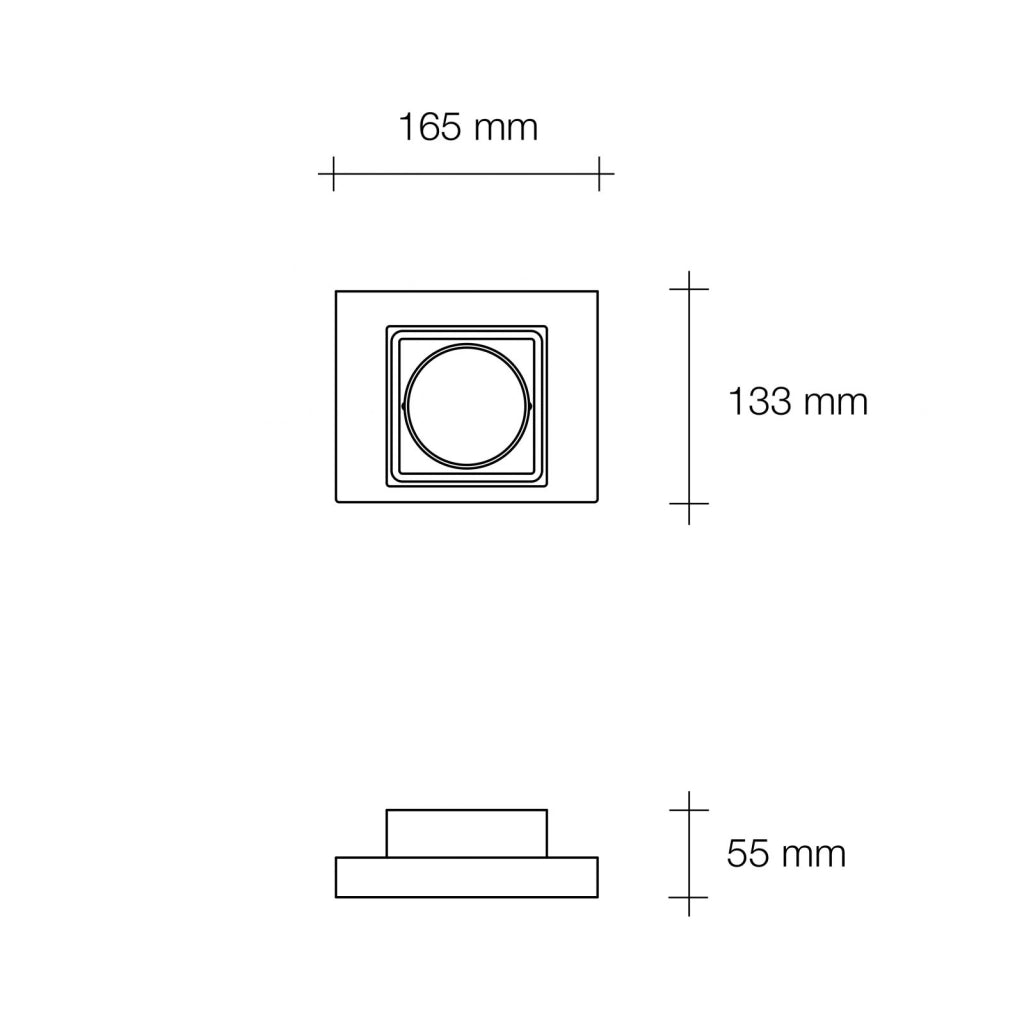 SIBARI applique da Parete 1 Luce in gesso bianco attacco GX53 16,5X13,5CM