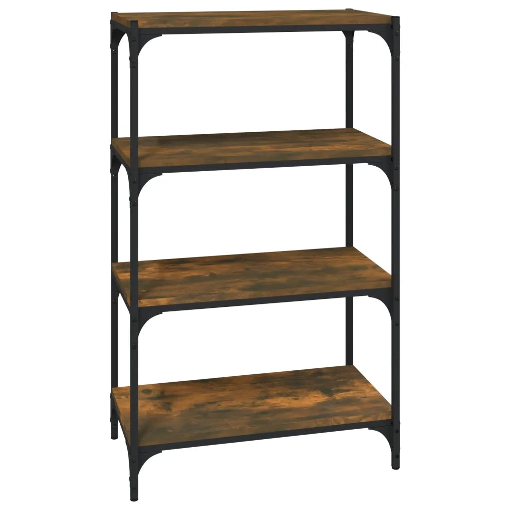 Libreria rovere fumo 60x33x100 cm Legno Multistrato e Acciaio 819329