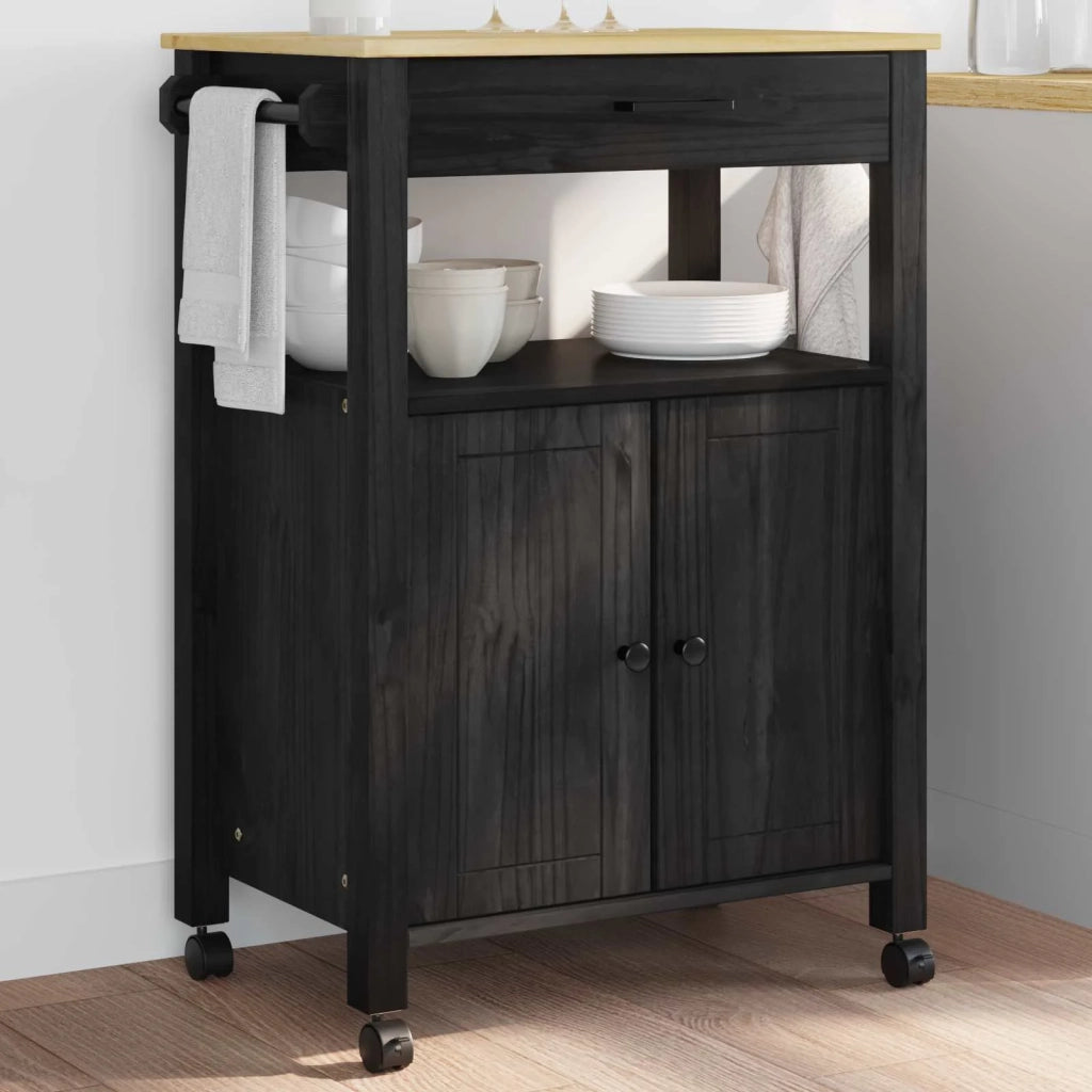 Carrello da Cucina MONZA Nero 60 x 40 x 88,5 cm CFW9232619