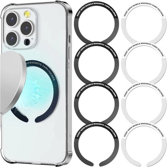 Adesivi magnetici universali - Senza fili - Ultra sottili - Compatibili con supporto auto - Per smartphone - Con colla