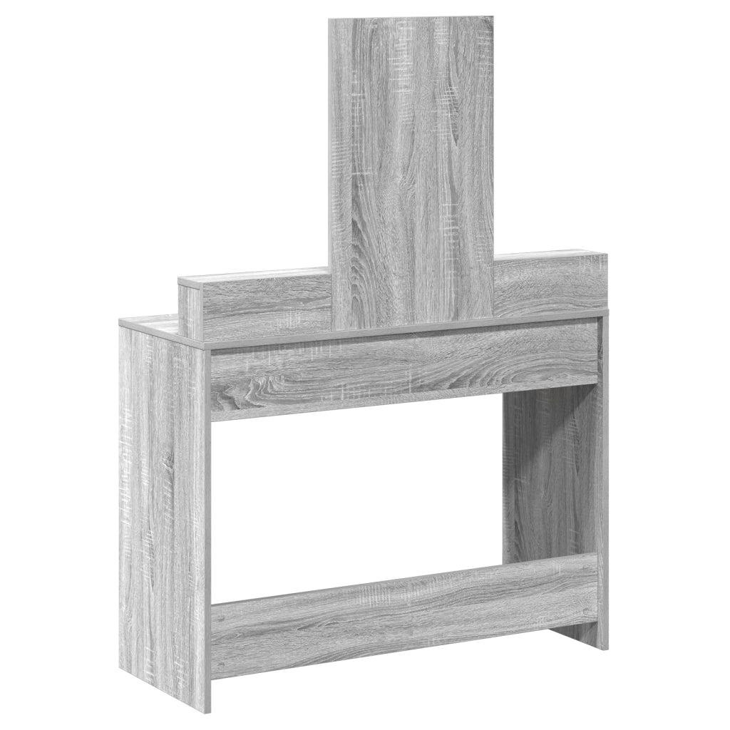 Tavolo da trucco con cassetti Grigio Sonoma 100x41x140 cm