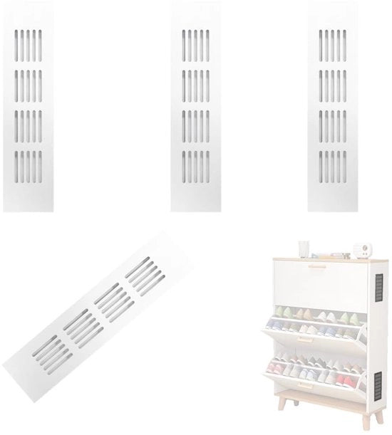 Ventiatori di ventilazione in alluminio lega - 2 pezzi - Insetti - 30 x 8 cm - Adatto per armadi - Facile da installare - Rostri