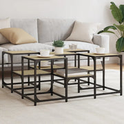 Tavolino da Salotto-Tavolino da soggiorno-Tavolo Rovere Sonoma 91x91x40 cm Legno Multistrato