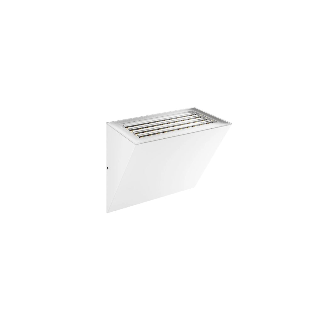Applique LED da Parete MINI COMET 40x90mm Bianco Opaco, 10/20W Switch 2700K/3200K/4000K, Dimmerabile TRIAC IP65 - Beneito & Faure