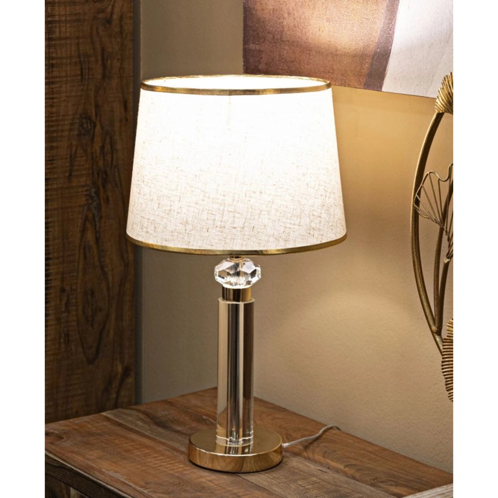 Lampada da Tavolo VKH154, Oro, Metallo, 30x30x52,5 cm