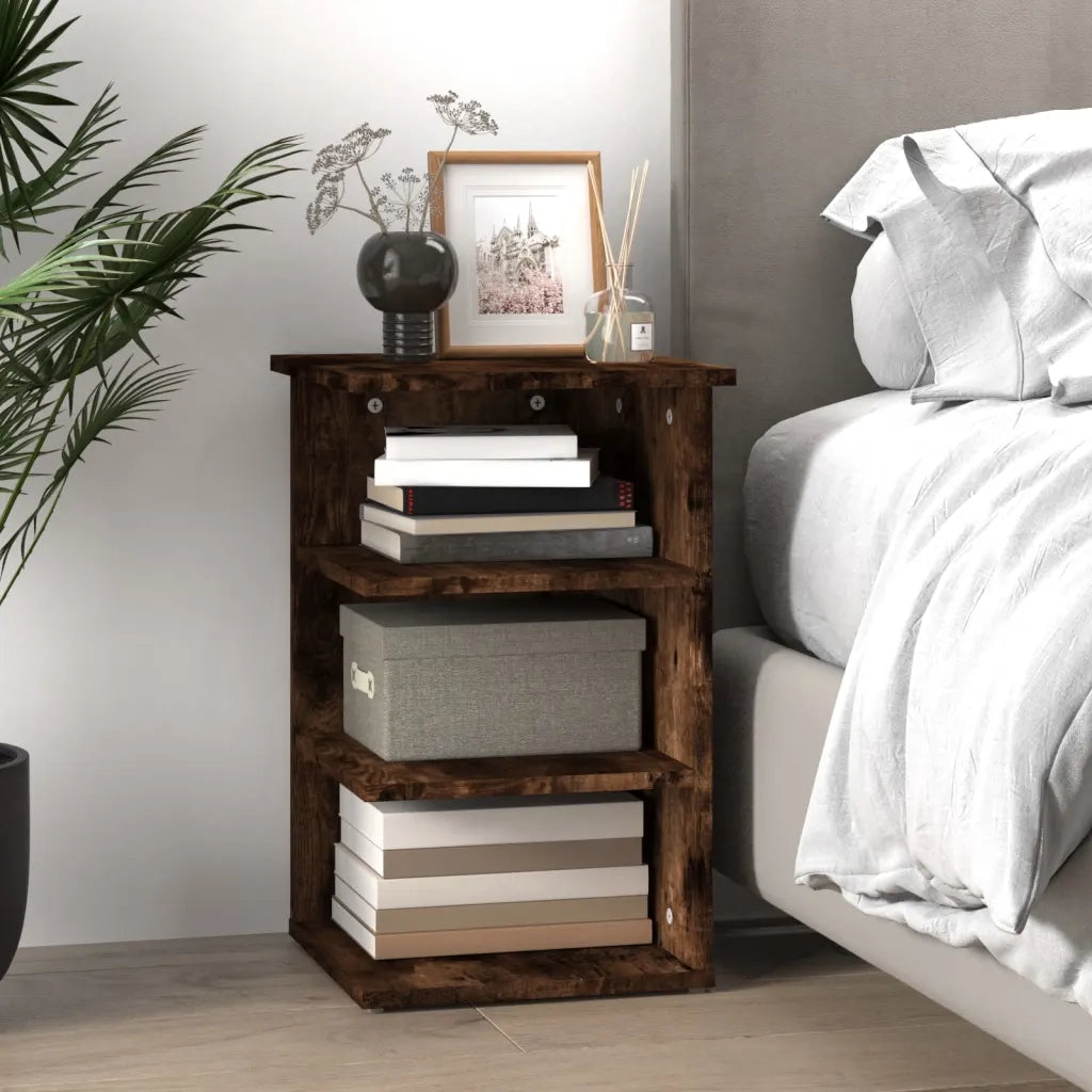 Mobiletto Laterale Rovere Fumo 35x35x55 cm in Legno Multistrato CFW6181674