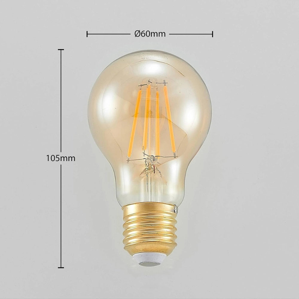 Lampadina optonica led attacco e27 2800 k luce calda vetro dorato *** potenza 8w, confezione 1