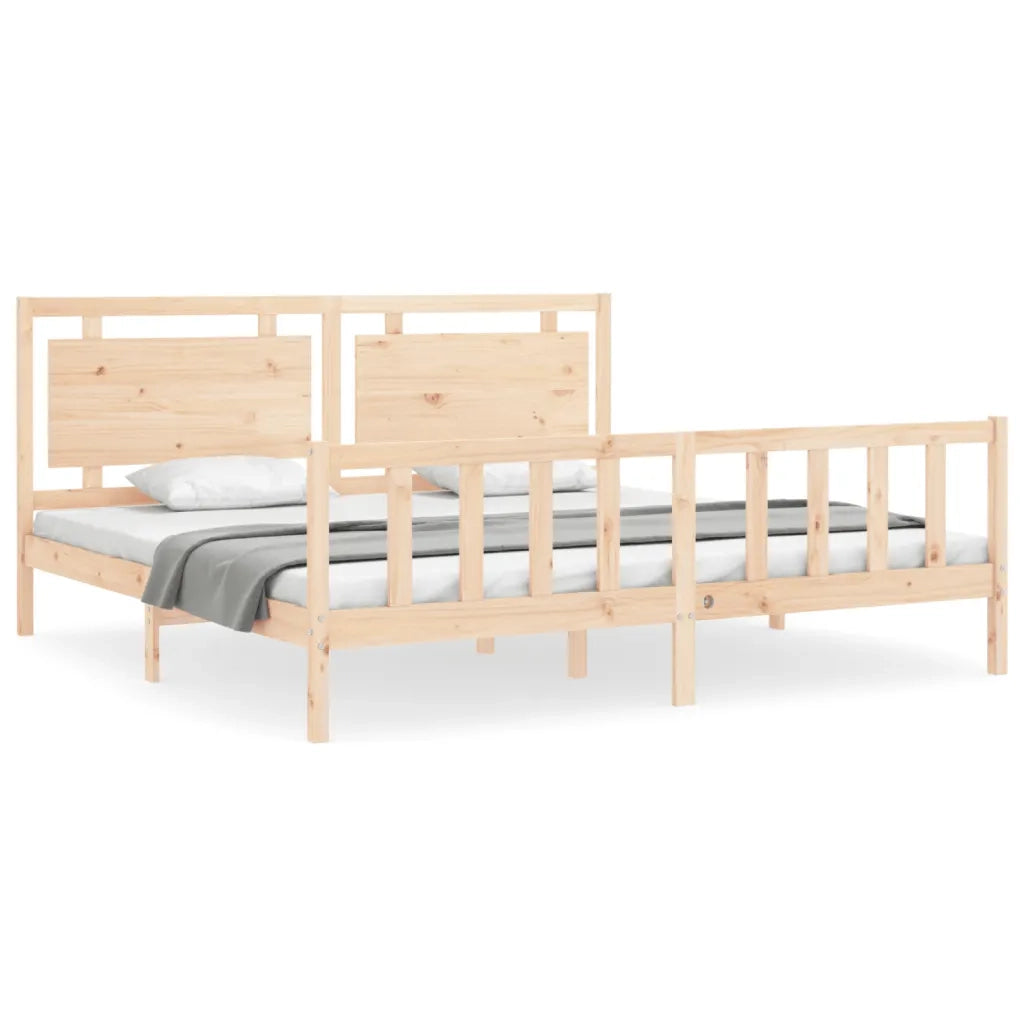 Giroletto senza Materasso 200x200 cm in Legno Massello di Pino 3192186