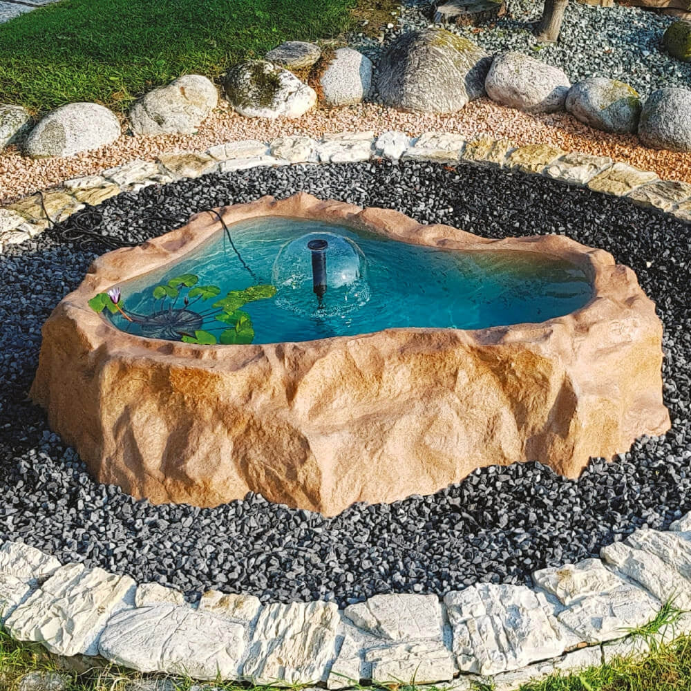 Laghetto Artificiale Roccia Fuori Terra 190x140x40 cm 270 Litri