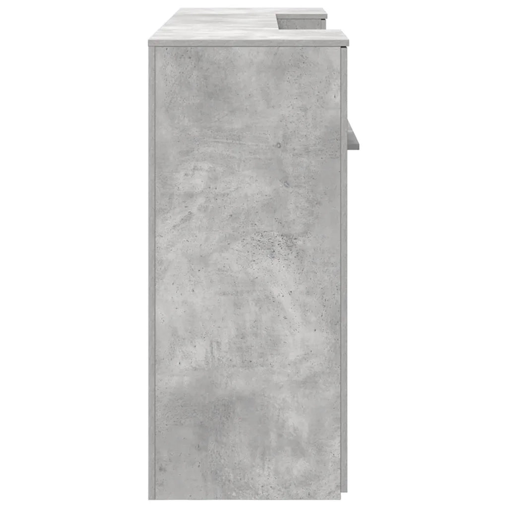 Banco Reception Grigio Cemento 200x50x103,5cm Legno Multistrato 3324217