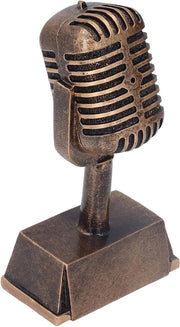 Premio Trofeo Tavolo Decorazione Retro Microfono - Decorazione per Competizione - 20 cm Lungo