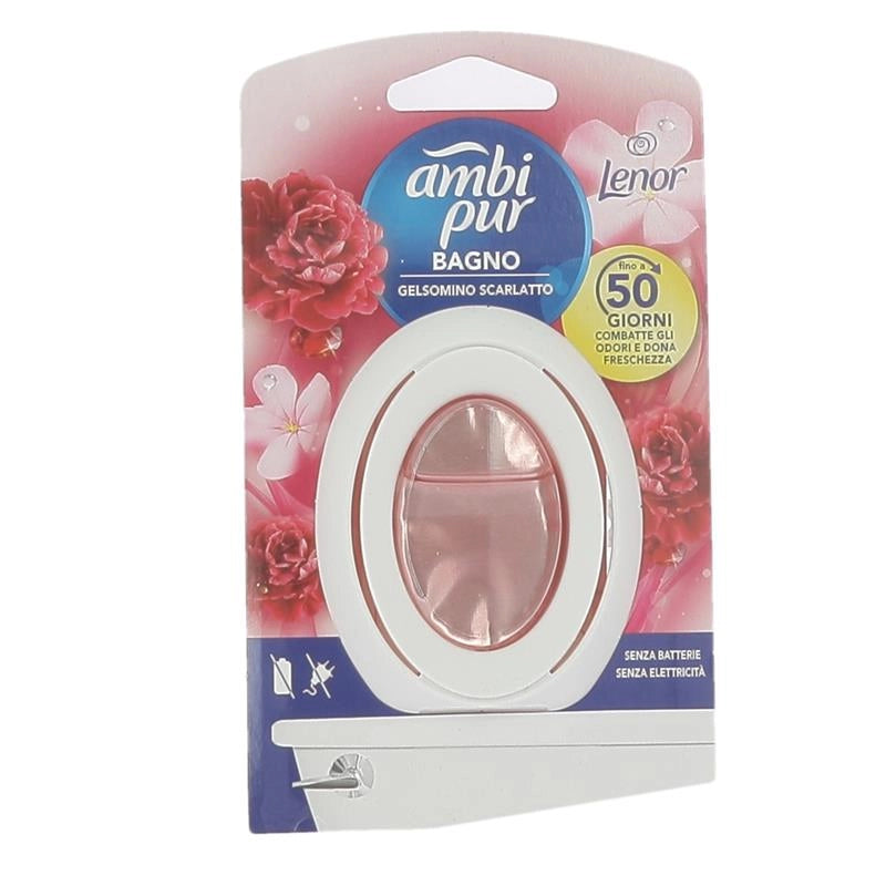 AMBIPUR DEO AMBIENTE BAGNO FRAGRANZA GELSOMINO SCARLATTO SENZA BATTERIE