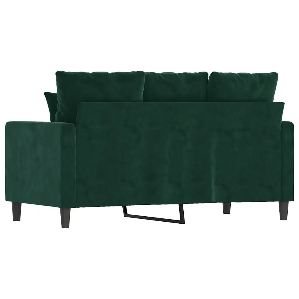 Divano a 2 Posti-Sofa 2 Posti Verde Scuro 120 cm in Velluto 215909