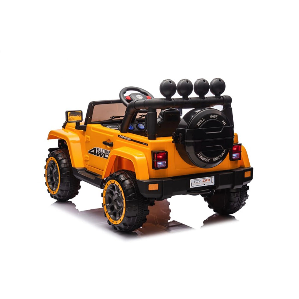 Macchina Elettrica per Bambini Fuoristrada Adventure 12V con Telecomando Giallo