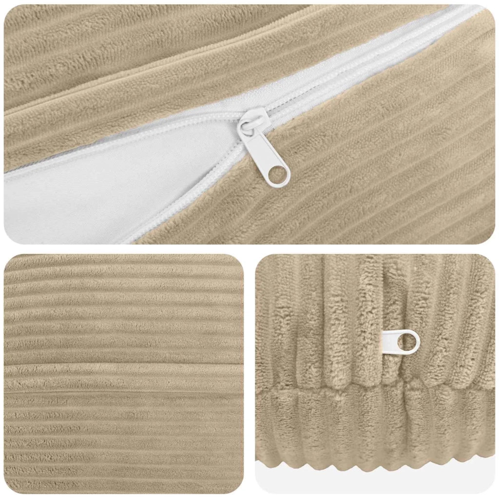 Federa 2 pcs HEERLEN Tortora Ø 50 cm corduroy 922615