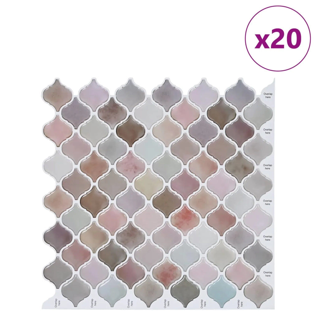 Piastrella Lanturn 20 pcs Beige 27 x 27 cm Poliuretano e PET 42046241
