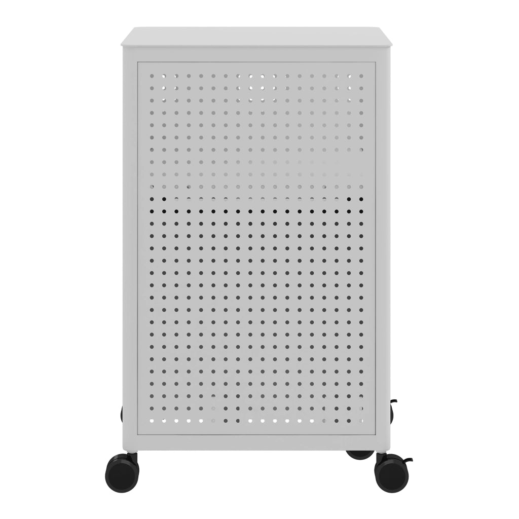 Mobile Contenitore Velvevn con Rotelle Organizzatore da Ufficio in Acciaio 54x40x36 cm - Bianco [en.casa]