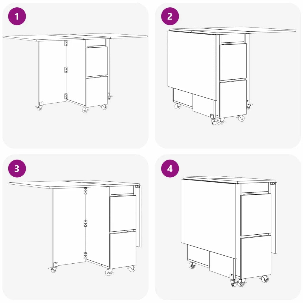 Tavolo da Pranzo 2 pcs 140 x 80 x 77 cm Legno ingegnerizzato 3424937