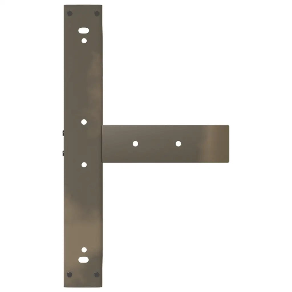 Gambe per tavolo da bar a forma di T 2 pz nere 60x35x(90-91) cm in acciaio