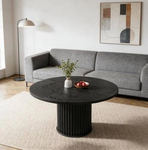 Tavolo da pranzo rotondo 120 cm; nero