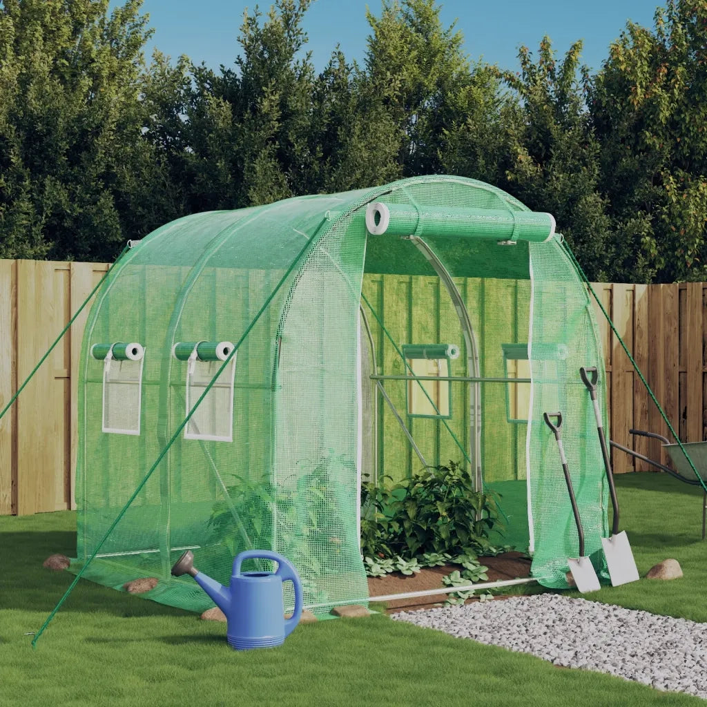 Serra con Telaio in Acciaio Verde 4 m2 2x2x2 m CFW9985320