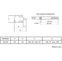 Maniglia su rosetta tonda SAGUATTI  251/50BQ in alluminio oro lucido