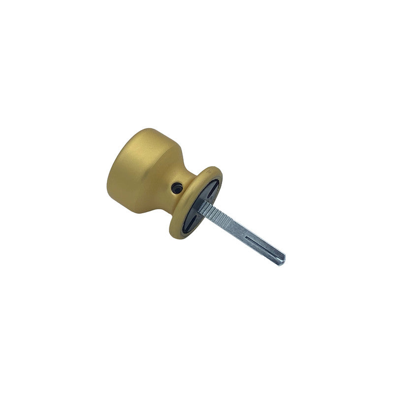 Maniglia su rosetta tonda SAGUATTI  251/50FQ in alluminio oro satinato