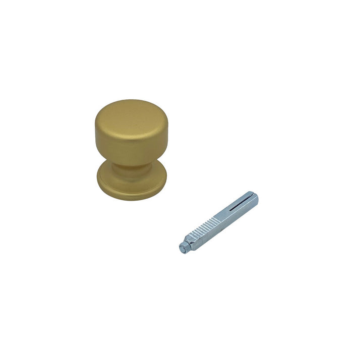 Maniglia su rosetta tonda SAGUATTI  251/50FQ in alluminio oro satinato