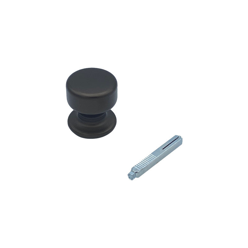 Maniglia su rosetta tonda SAGUATTI  251/50IQ in alluminio marrone opaco