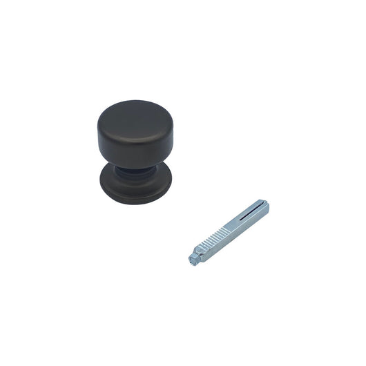 Maniglia su rosetta tonda SAGUATTI  251/50IQ in alluminio marrone opaco