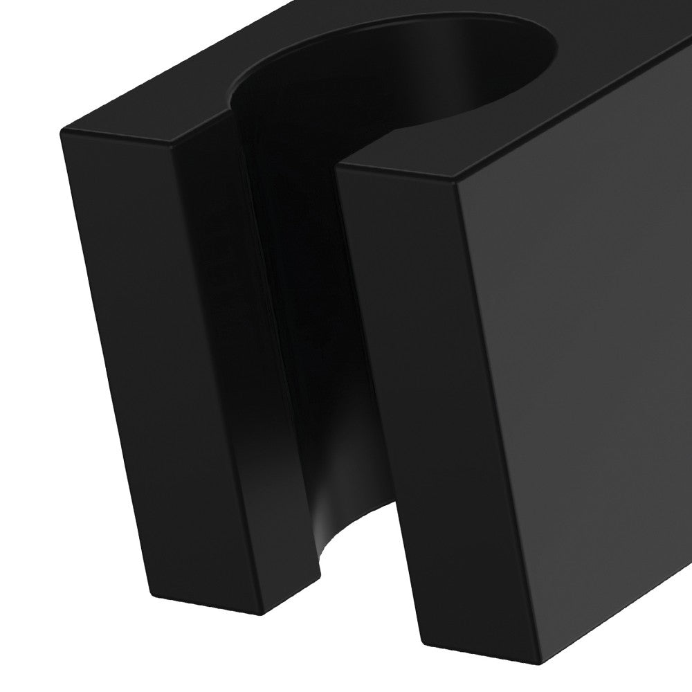 Supporto doccia quadrato nero opaco in ottone