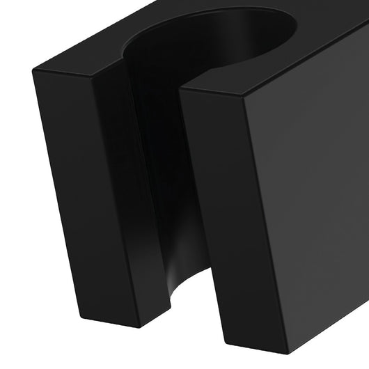 Supporto doccia quadrato nero opaco in ottone