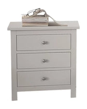 Comodino laccato bianco 3 cassetti 58 x 40 x 66 h (722) - Mobili 2G