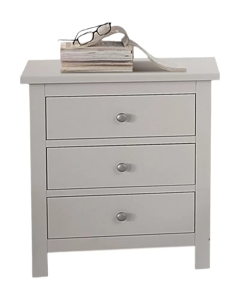 Comodino laccato bianco 3 cassetti 58 x 40 x 66 h (722) - Mobili 2G