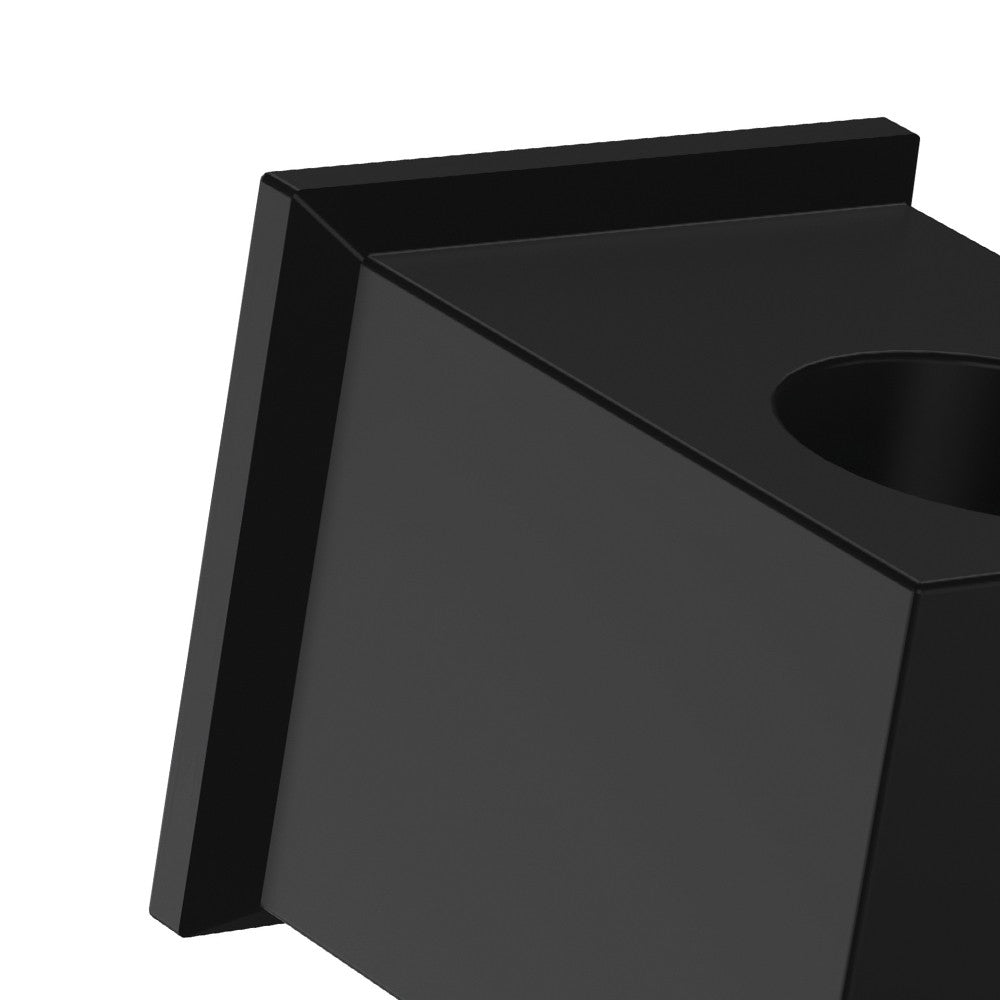 Supporto doccia quadrato nero opaco in ottone