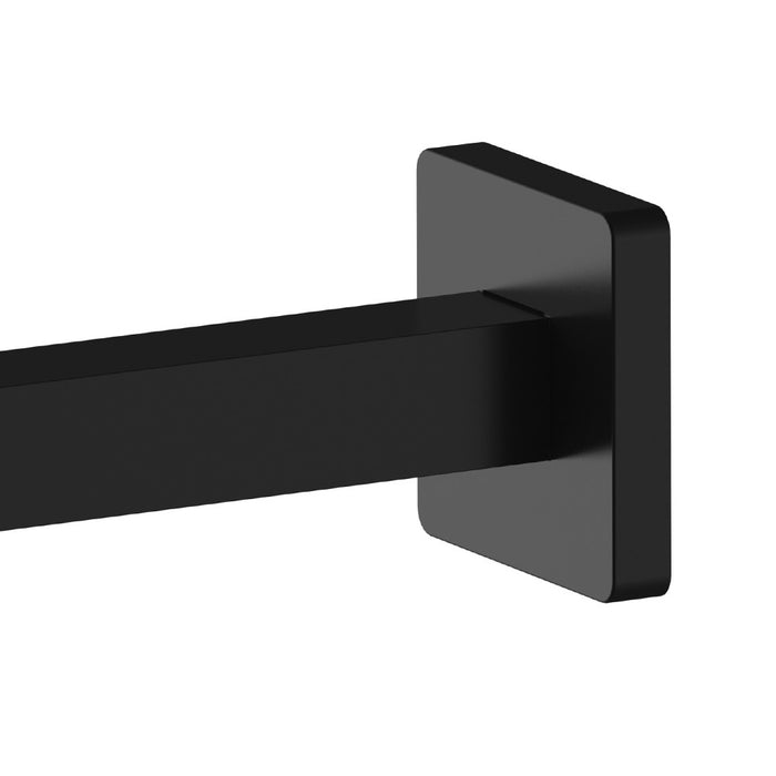 Braccio doccia 30 cm nero opaco in ottone