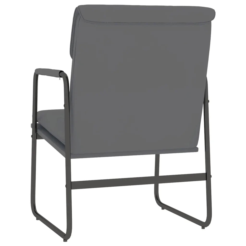 Poltrona | Sedia Lounge Grigia 55x64x80 cm in Similpelle