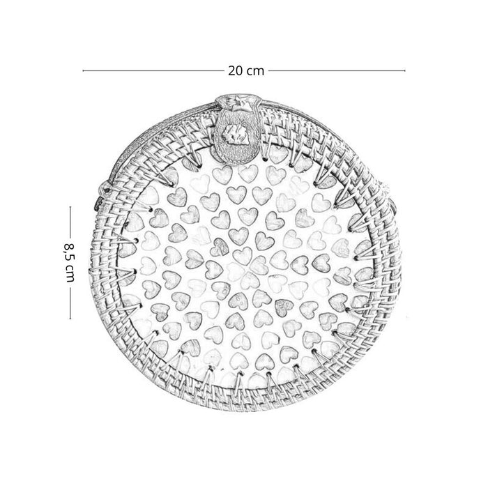 Borsetta rotonda in vimini intrecciato tracolla simipelle cm 20 x 8.5 12 pezzi