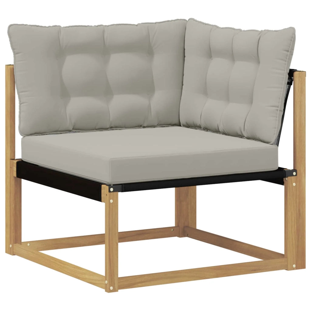 Set di divani da esterno 11 pz Bianco e Grigio Chiaro 3389137