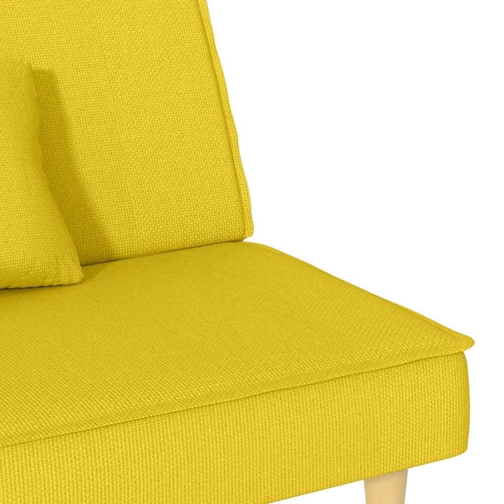 Divano Letto Giallo Chiaro in Tessuto 351904