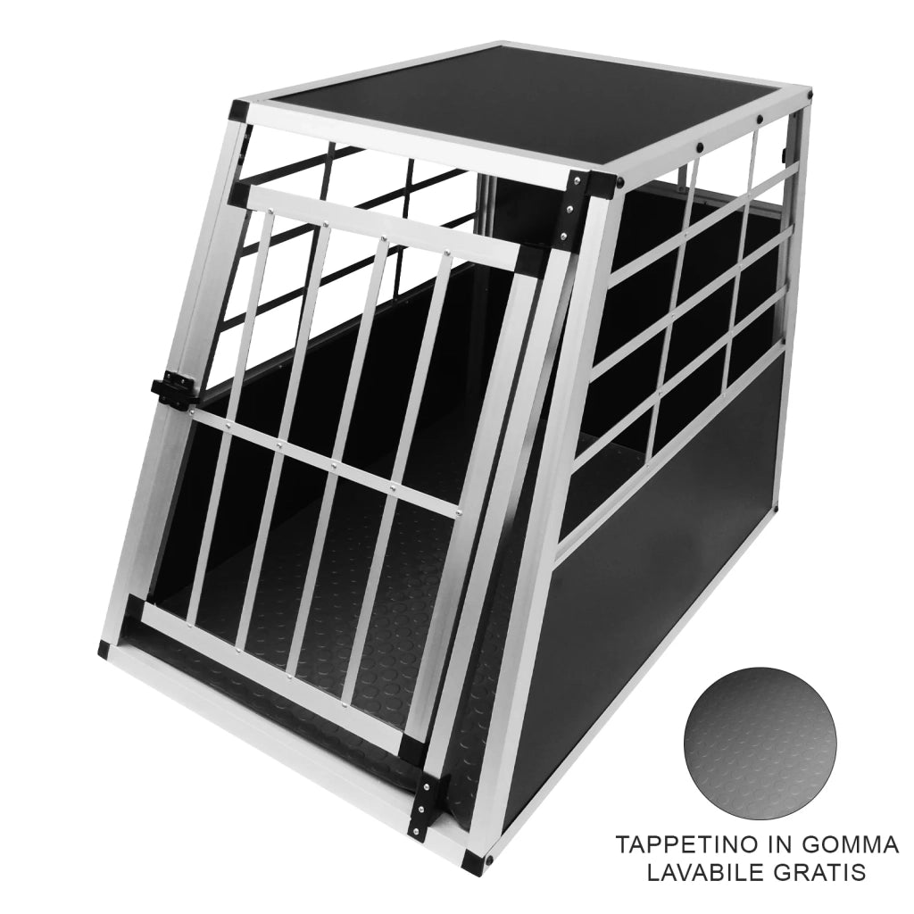 Gabbia Singola per Trasporto Cani e Animali per Bauli Macchine Autovetture - Grande