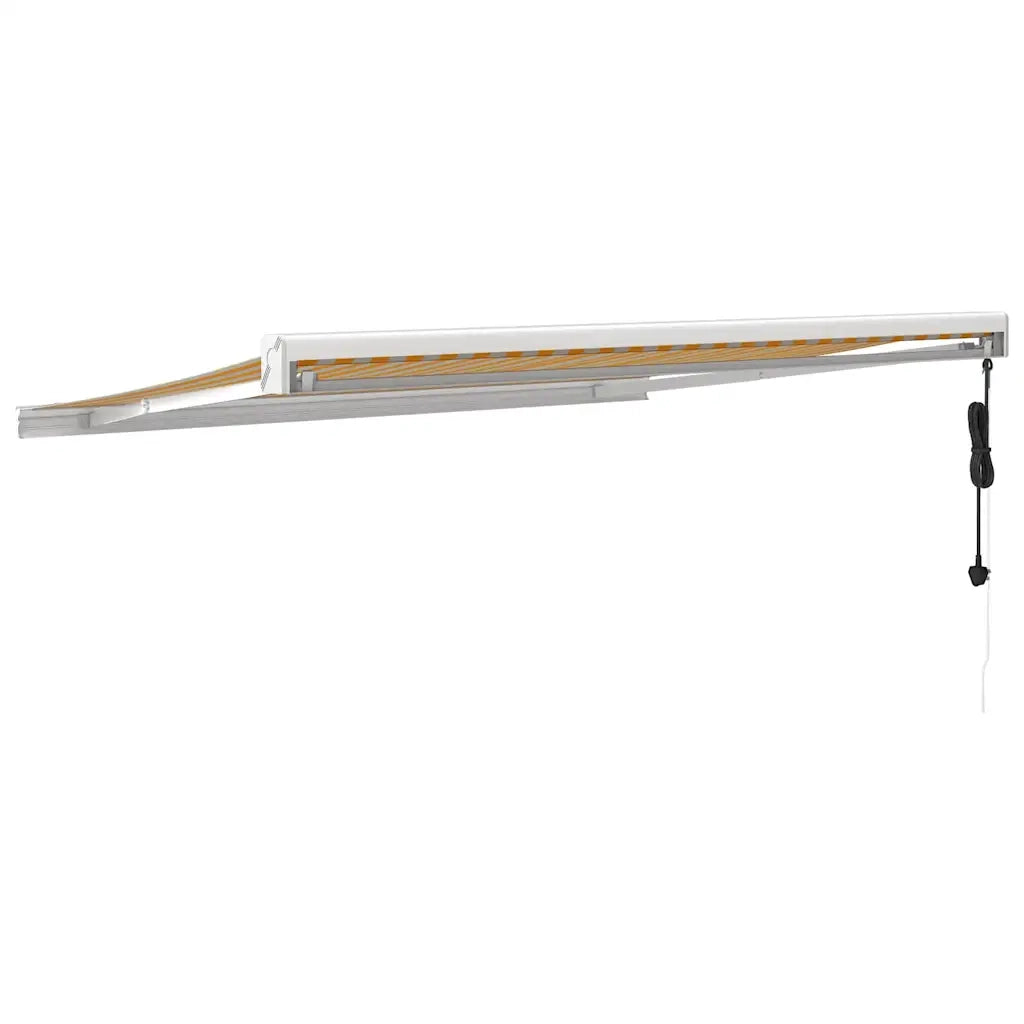 Tenda Retrattile Gialla e Bianca 3,5x2,5 m Tessuto e Alluminio 3154582