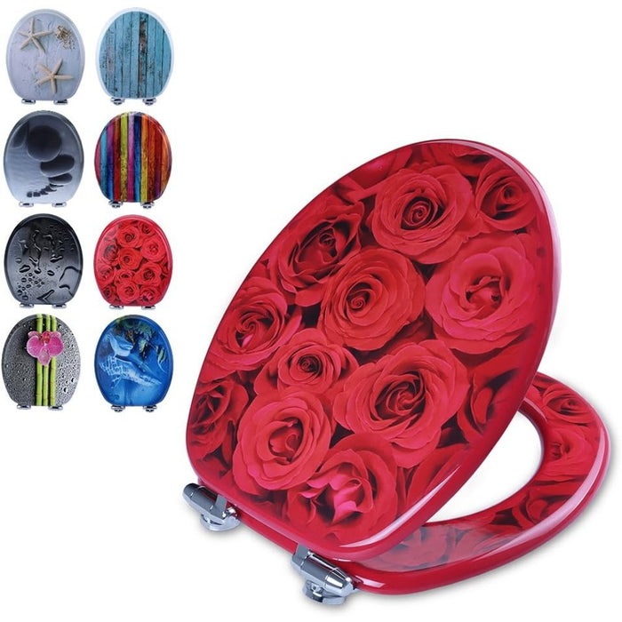 Pumice  copriwater sedile wc 3d da legno robusto e di alta quali