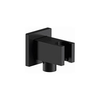 Presa acqua e supporto quadrato in ottone nero opaco