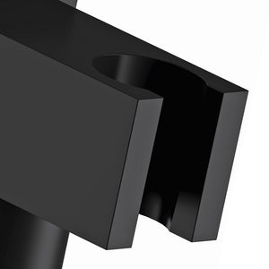 Presa acqua e supporto quadrato in ottone nero opaco